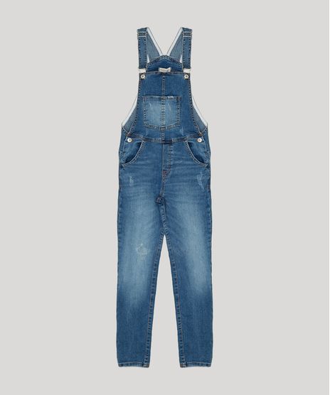 Macacao-Jeans-Infantil-com-Puidos-Azul-Medio-9217174-Azul_Medio_1