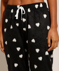 Kit-de-Pijama-Manga-Longa-Estampado-de-Coracoes----Pantufas-Preto-9974575-Preto_6