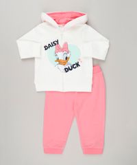 Conjunto-Infantil-de-Blusao-Margarida-com-Capuz-Off-White---Calca-em-Moletom-de-Algodao---Sustentavel-Rosa-9083895-Rosa_1