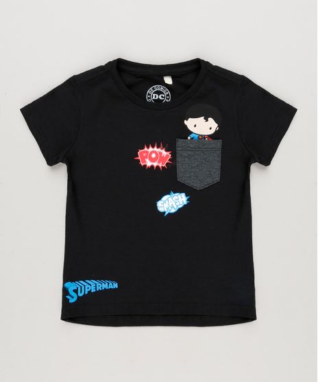 Camiseta-Infantil-Super-Homem-com-Bolso-Manga-Curta-Gola-Careca-Preta-9233615-Preto_1