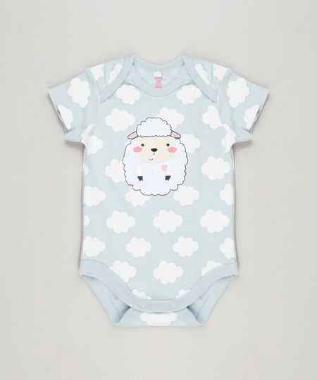 Body-Infantil-Ovelha-Estampado-de-Nuvens-Manga-Curta-Decote-Redondo-em-Algodao---Sustentavel-Azul-Claro-8941315-Azul_Claro_1