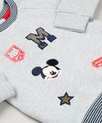 Conjunto-Infantil-de-Blusao-Mickey-com-Bordado-Cinza-Mescla---Calca-Estampada-Camuflada-em-Moletom-Verde-Militar-8950644-Verde_Militar_4