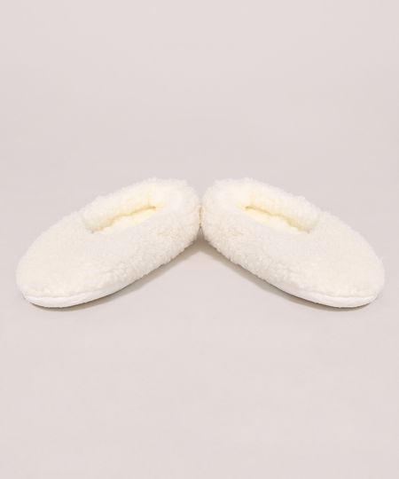 Pantufa-Infantil-de-Pelucia-com-Antiderrapante-Off-White-9974687-Off_White_1