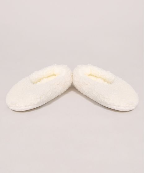 Pantufa-Infantil-de-Pelucia-com-Antiderrapante-Off-White-9974687-Off_White_1