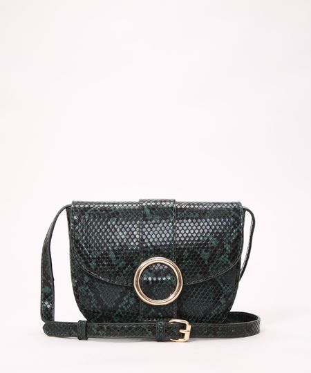 Bolsa-Saddle-Transversal-Pequena-Estampada-Animal-Print-de-Cobra-Verde-9979338-Verde_1
