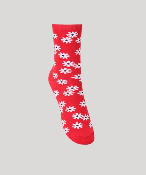 Meia-Cano-Alto-Estampada-Floral-Vermelha-9985029-Vermelho_1