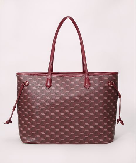 Bolsa-Shopper-Grande-Estampada-Geometrica-Vinho-9979553-Vinho_1