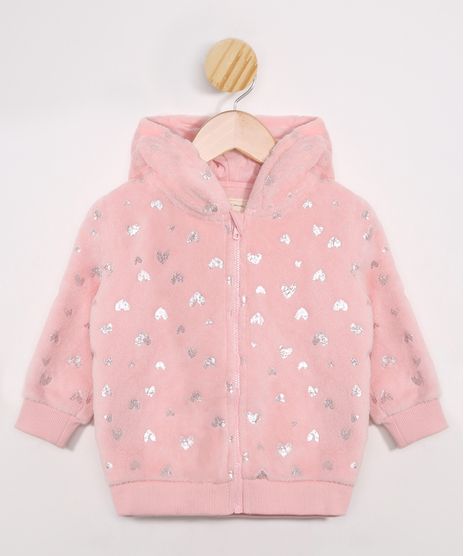 Blusao-Infantil-de-Fleece-Estampado-de-Coracoes-com-Capuz-Rosa-Claro-9972434-Rosa_Claro_1
