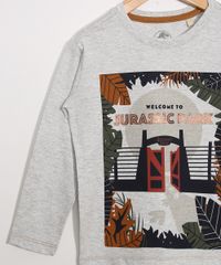 Camiseta-Infantil-Jurassic-Park-Manga-Longa-Cinza-Mescla-Claro-9988734-Cinza_Mescla_Claro_4