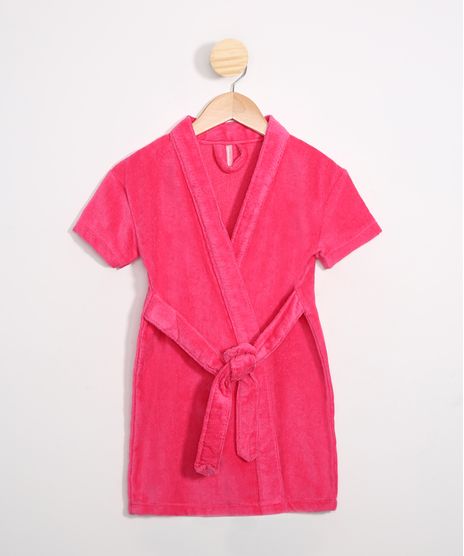 Roupao-Infantil-de-Fleece-Manga-Curta-Rosa-9980458-Rosa_1
