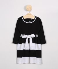 Vestido-Infantil-com-Recortes-e-Cinto-Manga-Longa-Preto-9988824-Preto_1