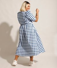 Vestido-Estampado-Xadrez-Vichy-Plus-Size-Midi-Manga-Bufante-Mindset-Azul-Escuro-9987229-Azul_Escuro_2