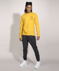 Calca-Relaxed-de-Moletom-com-Ziper-no-Bolso-Cinza-Mescla-Escuro-9986216-Cinza_Mescla_Escuro_3
