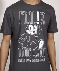 Camiseta-Gato-Felix-Manga-Curta-Gola-Careca-Chumbo-9985593-Chumbo_2