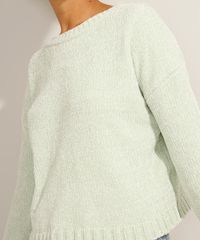 Sueter-de-Trico-Chenille-Decote-Redondo-Verde-Claro-9971092-Verde_Claro_4