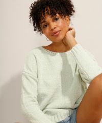 Sueter-de-Trico-Chenille-Decote-Redondo-Verde-Claro-9971092-Verde_Claro_5
