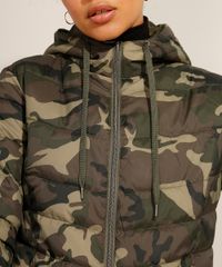 Jaqueta-Puffer-de-Nylon-Camuflada-com-Bolsos-de-Ziper-e-Capuz-Verde-Militar-9806734-Verde_Militar_5