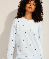 Pijama-Manga-Longa-de-Fleece-Estampado-de-Estrelas-Azul-Claro-9974111-Azul_Claro_4
