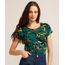 Camiseta-Estampada-de-Folhagem-Manga-Curta-Decote-Redondo-Verde-9989517-Verde_1