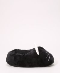 Pantufa-Feminina-Gatinho-com-Bordado-Antiderrapante-Preta-9984448-Preto_2