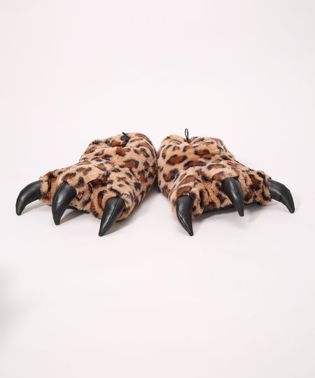 Pantufa-Feminina-Pata-de-Onca-Animal-Print-Antiderrapante-Bege-9984446-Bege_1 Pantufa-Feminina-Pata-de-Onca-Animal-Print-Antiderrapante-Bege-9984446-Bege_1