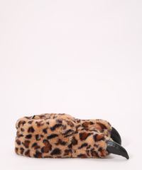 Pantufa-Feminina-Pata-de-Onca-Animal-Print-Antiderrapante-Bege-9984446-Bege_2