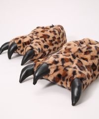 Pantufa-Feminina-Pata-de-Onca-Animal-Print-Antiderrapante-Bege-9984446-Bege_3