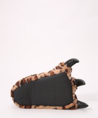 Pantufa-Feminina-Pata-de-Onca-Animal-Print-Antiderrapante-Bege-9984446-Bege_6