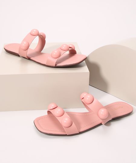 Rasteirinha-Feminina-com-Bolha-Bico-Quadrado-Oneself-Rosa-9992735-Rosa_1