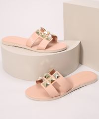 Rasteirinha-Feminina-com-Tachas-Bico-Redondo-Oneself-Rose-9992857-Rose_1