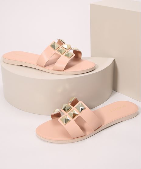 Rasteirinha-Feminina-com-Tachas-Bico-Redondo-Oneself-Rose-9992857-Rose_1