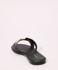 Rasteirinha-Feminina-com-Tachas-Bico-Redondo-Oneself-Preta-9992858-Preto_4