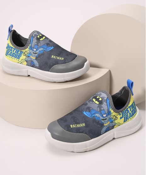 Tenis-Infantil-Knit-Batman-com-Recorte-Grendene-Cinza-9986801-Cinza_1