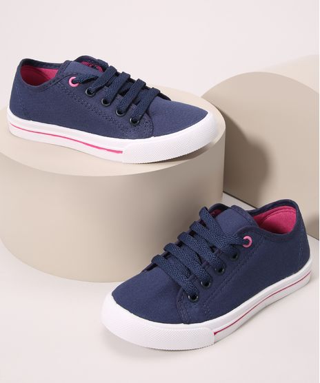 Tenis-Infantil-de-Lona-com-Cadarco-Azul-Marinho-9991867-Azul_Marinho_1
