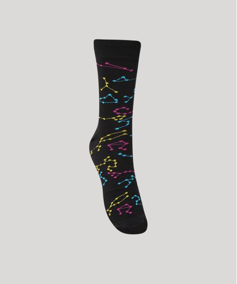 Meia-Masculina-Cano-Alto-Estampada-Constelacao-Preta-9980728-Preto_1