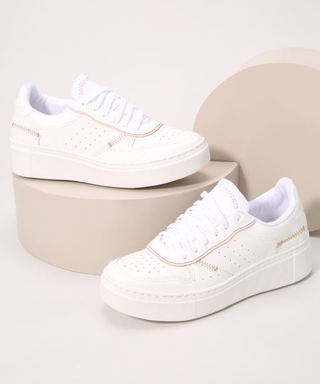Tenis-Feminino-Esportivo-Ace-com-Costura-Aparente-Branco-9993066-Branco_1 Tenis-Feminino-Esportivo-Ace-com-Costura-Aparente-Branco-9993066-Branco_1