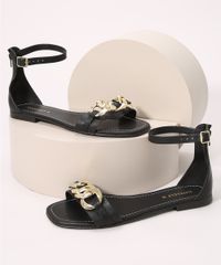 Rasteirinha-Feminina-com-Corrente-Bico-Quadrado-Oneself-Preta-9992854-Preto_1