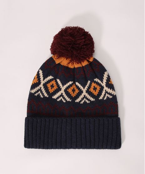 Gorro-de-Trico-Jacquard-com-Pompom-Azul-Marinho-9971788-Azul_Marinho_1