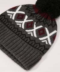 Gorro-de-Trico-Jacquard-com-Pompom-Cinza-Mescla-Escuro-9971788-Cinza_Mescla_Escuro_4