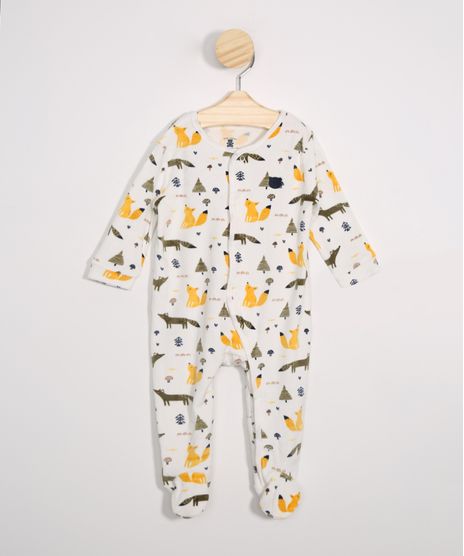 Macacao-Infantil-de-Plush-Estampada-de-Bichos-Manga-Longa-Gola-Careca-Off-White-9972029-Off_White_1
