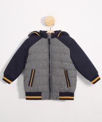 Jaqueta-Infantil-Puffer-com-Capuz-e-Bolsos--Cinza-Mescla-Escuro-9972040-Cinza_Mescla_Escuro_1