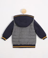 Jaqueta-Infantil-Puffer-com-Capuz-e-Bolsos--Cinza-Mescla-Escuro-9972040-Cinza_Mescla_Escuro_2