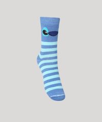 Meia-Feminina-Cano-Alto-Listrada-Estampada-Stitch-Azul-9986469-Azul_1