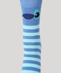 Meia-Feminina-Cano-Alto-Listrada-Estampada-Stitch-Azul-9986469-Azul_3