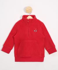 Blusao-Infantil-de-Fleece-Homem-Aranha-Gola-Alta-Vermelho-9789003-Vermelho_1