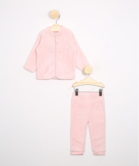 Conjunto-Infantil-de-Fleece-Blusao-Gola-Alta---Calca-Jogger-Rosa-Claro-9972008-Rosa_Claro_1