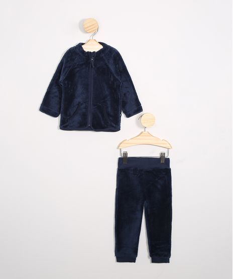 Conjunto-Infantil-de-Fleece-Blusao-Gola-Alta---Calca-Jogger-Azul-Marinho-9972013-Azul_Marinho_1