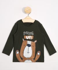 Camiseta-infantil-Ursinho-Manga-Longa-Gola-Careca-Verde-Militar-9986968-Verde_Militar_1