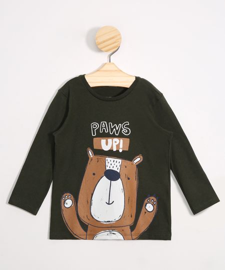 Camiseta-infantil-Ursinho-Manga-Longa-Gola-Careca-Verde-Militar-9986968-Verde_Militar_1