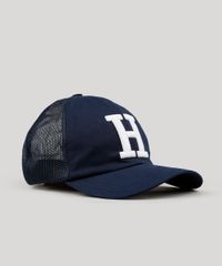 Bone-Masculino-com-Bordado--H--e-Tela-Aba-Curva-Azul-Marinho-9213879-Azul_Marinho_2